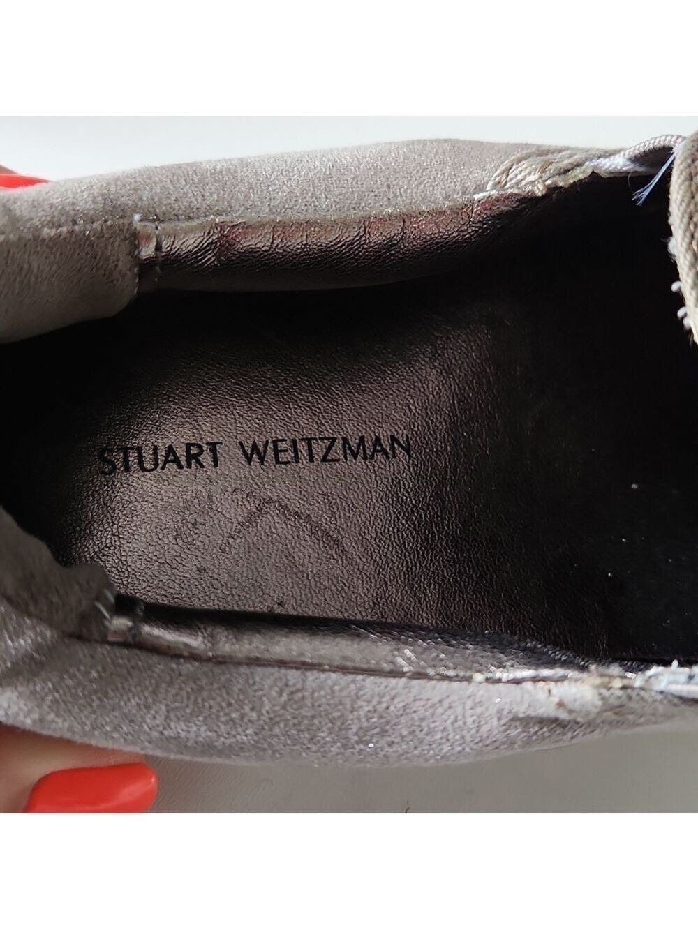 STUART WEITZMAN | Vance Glitz Sneakers Slipons Girls Sz 3 - Picture 6 of 7